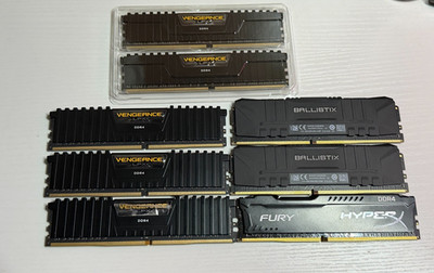 Corsair Vengeance 8Gb- 16Gb/Fury HyperX 8Gb/Crucial Ballistix 16Gb