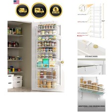 White 9-Tier Over The Door Pantry Organizer, Pantry Organization And Storage,...