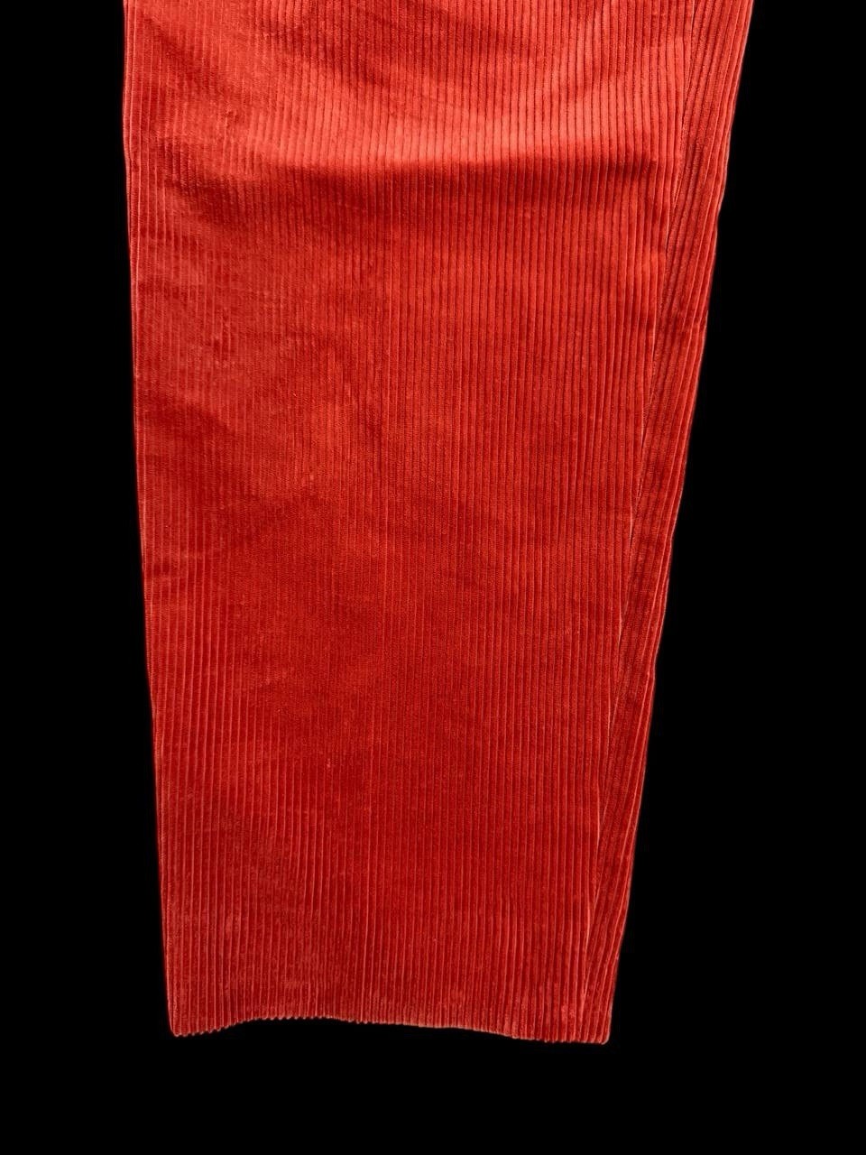 Hugo Boss Corduroy Pants Red Rust Slim Fit Cotton Size 32R EU 48 thumbnail 2