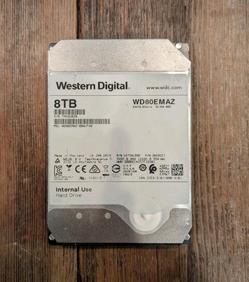 Western Digital 8TB 5400RPM SATA 3.5'' Internal Hard Drive WD80EMAZ - TESTED