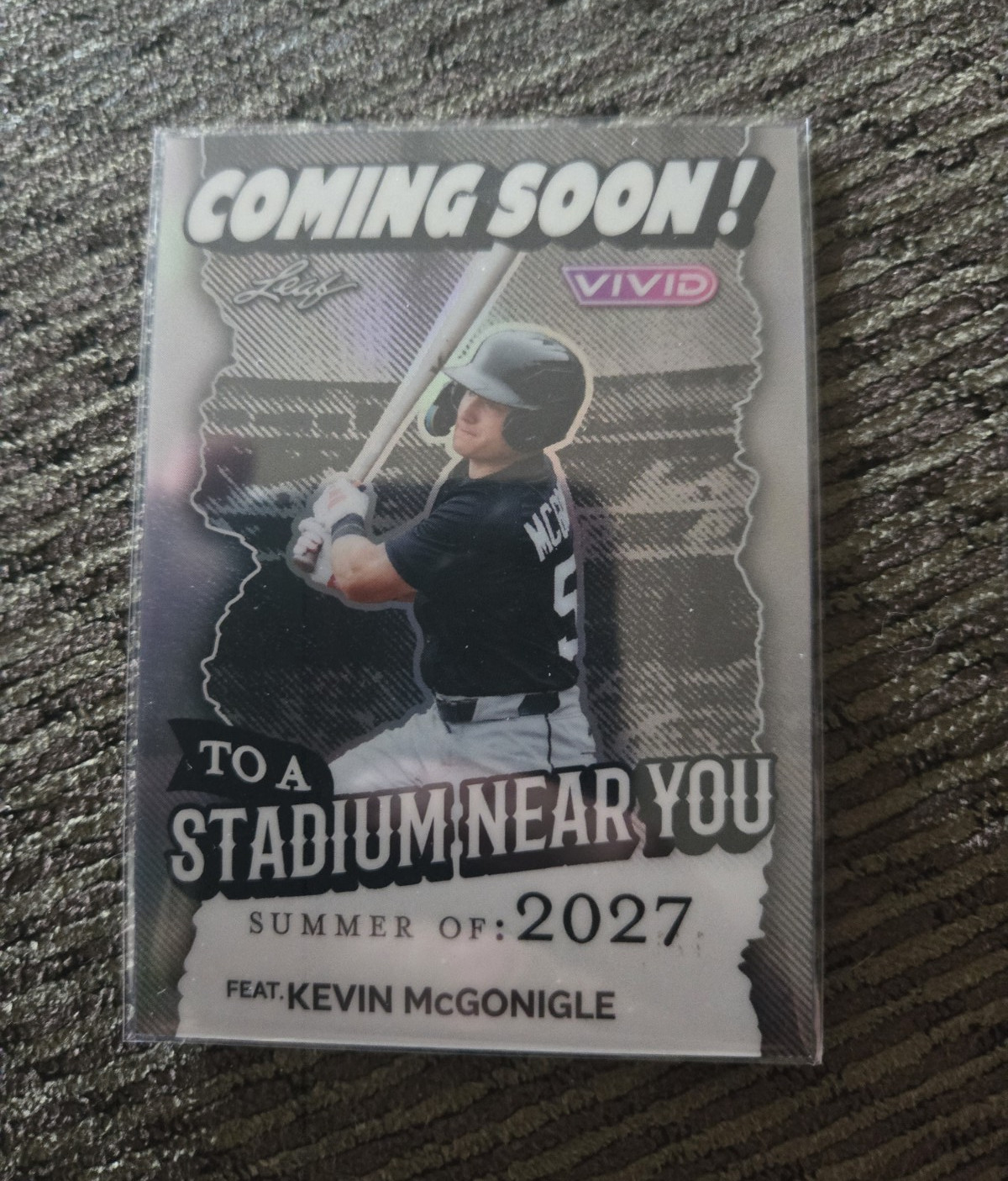Leaf 2025 Vivid Coming Soon! to a Stadium Near You Kevin McGonigle CB-17 1/1