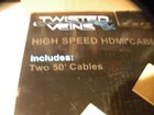 TWISTED VEINS HIGH SPEED HDMI CABLE W/ ETHERNET 1080P  2-50' CABLES NEW IN BOX — photo 2