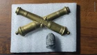 Original Civil War Crossed Cannon Artillery Kepa Insignia & 52 Cal Rd Gettysburg