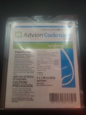 Advion Cockroach Gel Bait, 4 Tubes x 30-Grams, 1 Plunger  4 Tips Roach Control