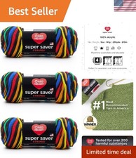 Red Heart Super Saver Yarn - 3 Pack Yarn - Acrylic - Knitting/Crochet 236 Yards