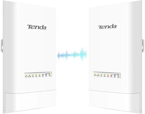 Tenda OS3 Kit WLAN Bridge 867 Mbit/s 5 km Reichweite 12 dBi Antenne PoE 2er Pack