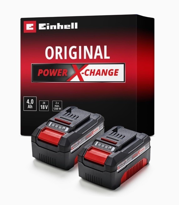 Einhell PXC Twin Pack 4.0Ah 18V - Set 2 Batterie Originali Power X-Change