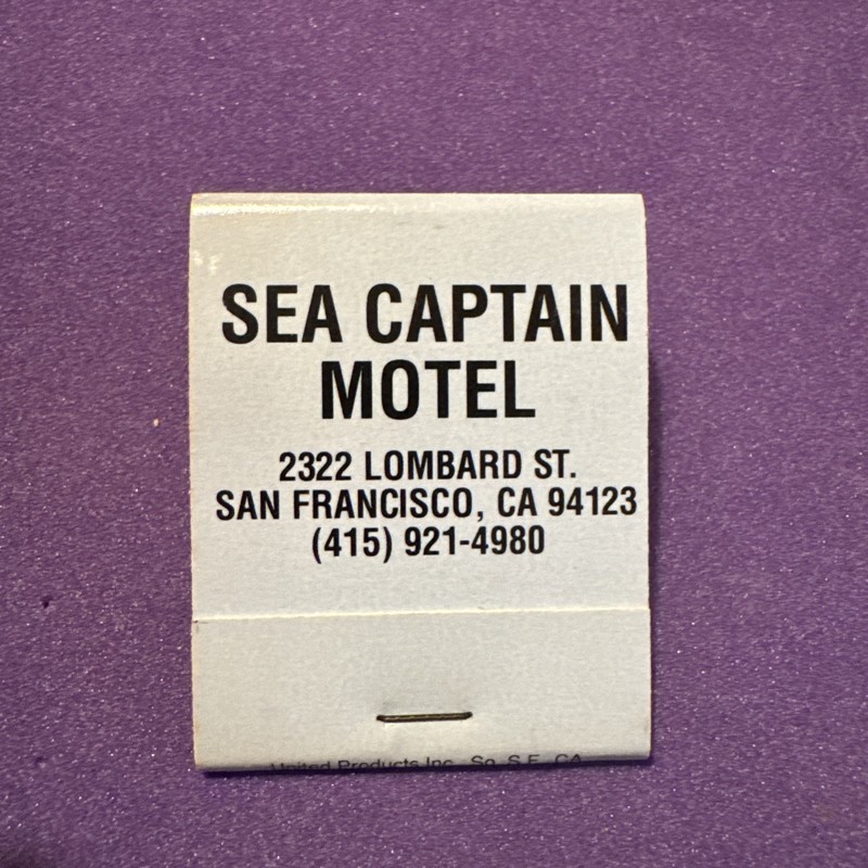 SEA CAPTAIN MOTEL SAN FRANCISCO MATCHBOOK MATCHES NEW
