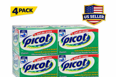 Sal De Uvas Picot, Effervescentl, Powder Solution, Antacid (4 Pack) of 8 Antacid