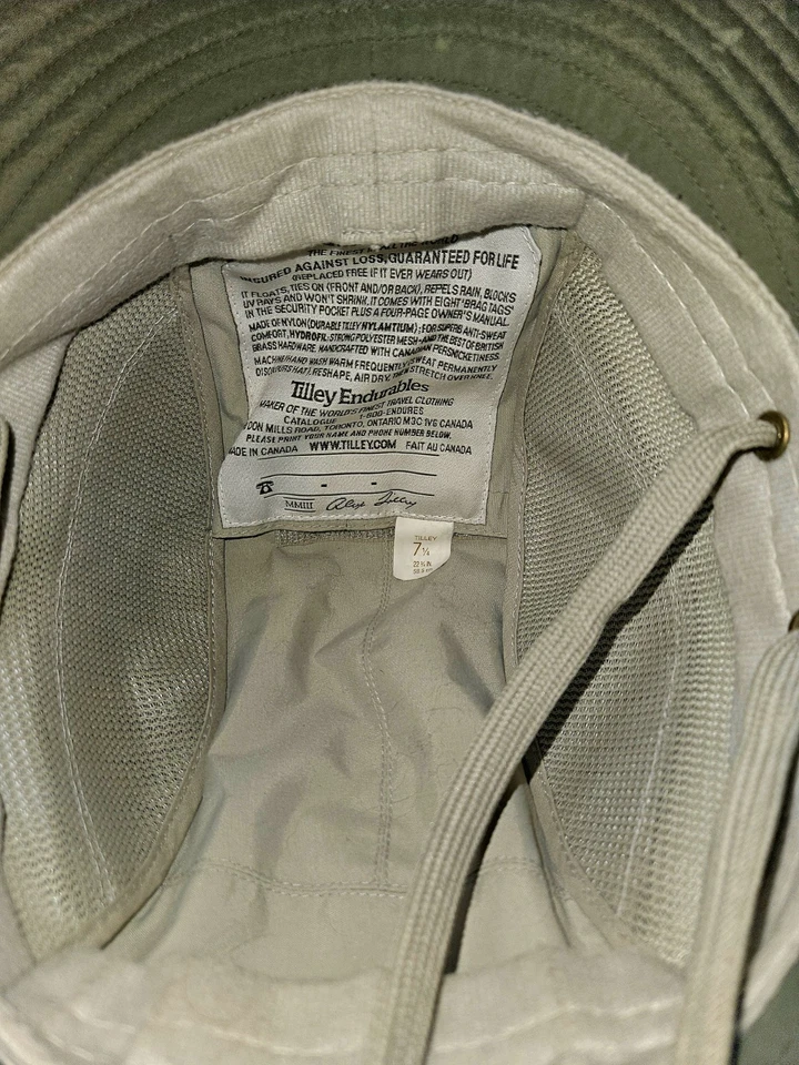 Tilley LTM7 Airflo Broad Brim Hat Adult Tan 7 1/4 -Excellent Condition- Rare! - Image 3 of 4