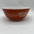 Vintage Pyrex Autumn Harvest Wheat Large #404 Glass Mixing Bowl 4L -- USA