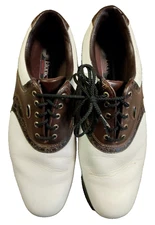 Etonic Stabilities Brown/White Golf Shoes Men's 11m Vintage All Cleats