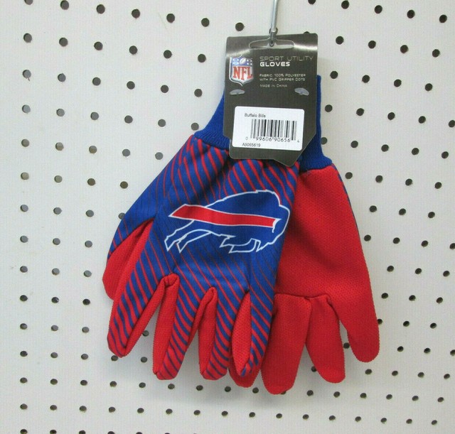 Buffalo Bills Gloves Utility Work Sports NFL Winter No Slip Fan