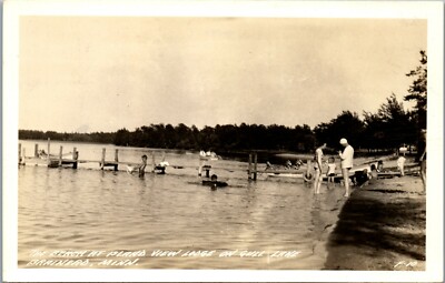Island View Lodge, Gull Lake, Brainerd, Minnesota RPPC (1940s)