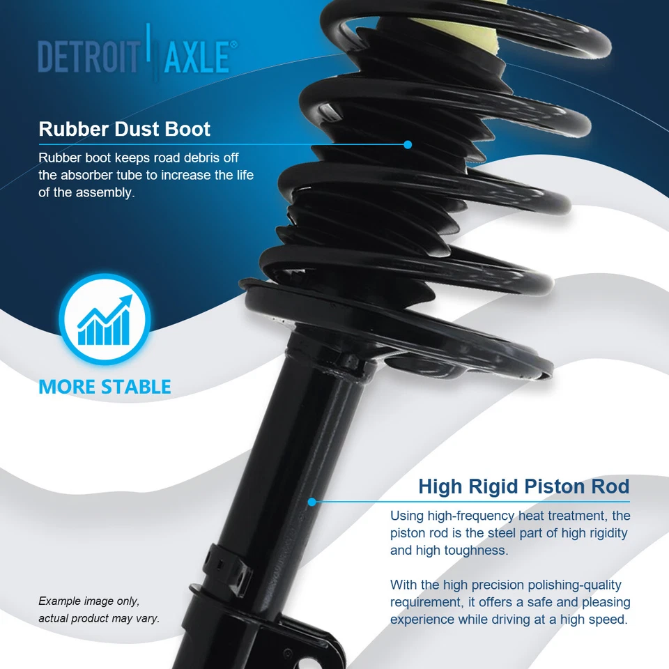 Front Struts Outer Tierods Sway Bar Kit for 1993 - 2000 2001 2002 Toyota Corolla - Image 4 of 4