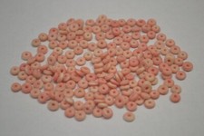 200 PCS DYED PINK TUBE BUFFALO BONE BEADS 4MM