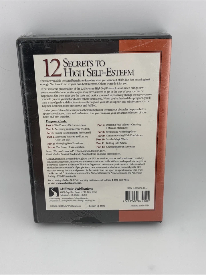 12 Secrets To High Self-Esteem By Linda Larsen 7 CD Set Brand New Sealed! - Image 2 of 4