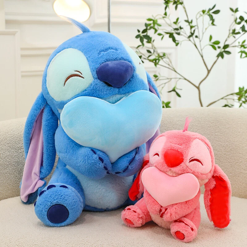 Stitch Hug Heart Plush Doll Soft Toy Valentine's Day Kid's Birthday Gift 45cm - Image 2 of 4
