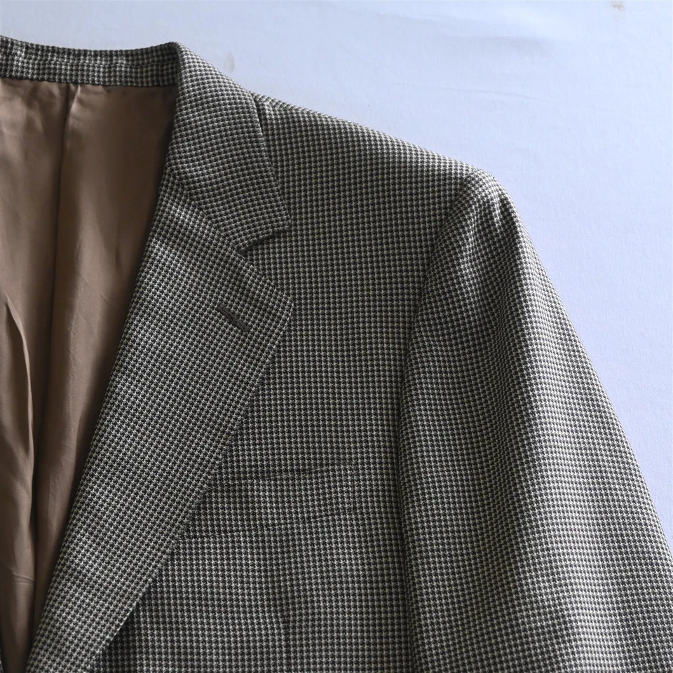 Casaco esportivo blazer masculino vintage Canali 40L marrom tweed macio 100% lã - Imagem 2 de 4