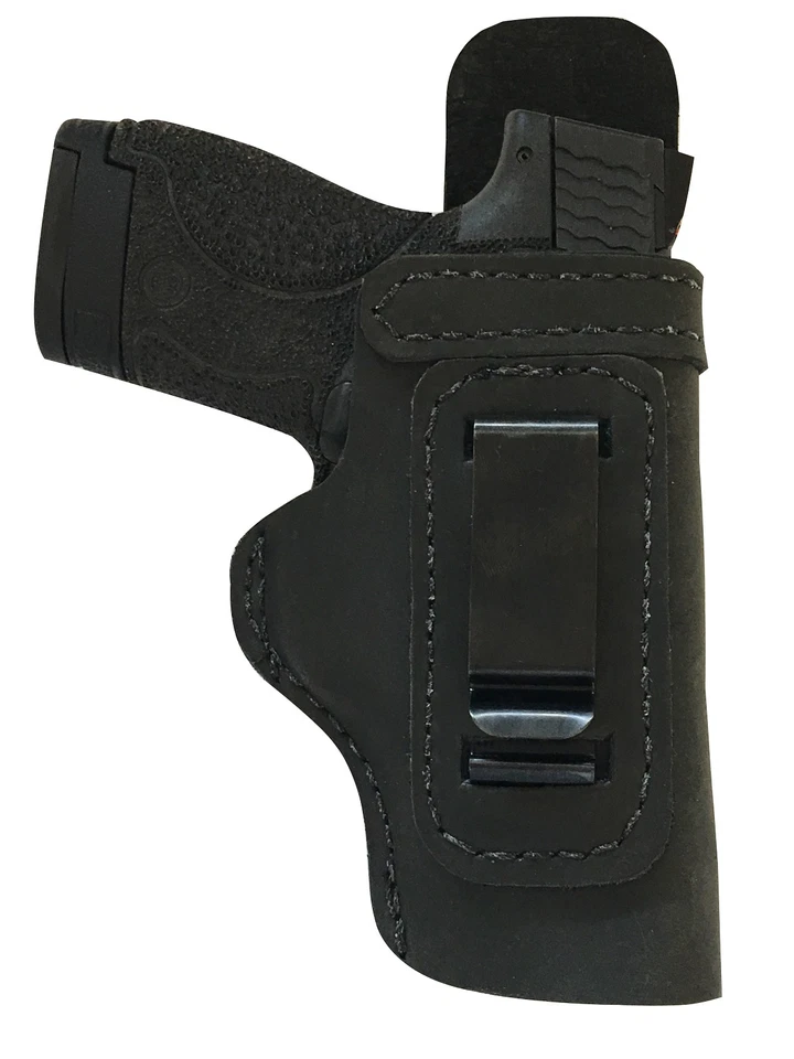 LT BLACK CUSTOM IWB Leather Holster YOUR CHOICE:rh,lh-laser-slide-cant-belt-mag+ - Image 4 of 4