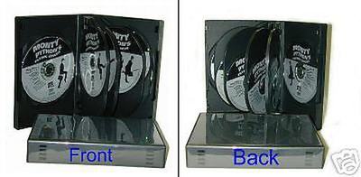 5) Black 10 Ten Disc Capacity DVD Boxes Cases Multi Box Set 33MM