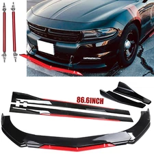 For Dodge Charger Front Bumper Lip Splitter Spoiler 86.6Side Skirt Body Kit