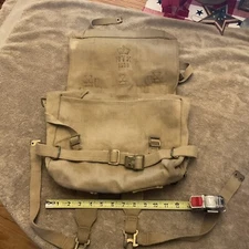 British Military 1950 Radio Accessory Pouch Bag Canvas BinF3