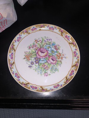 Depos Porzellainfabrik Floral Porcelain  9 1/4'' Plate Italy vintage 