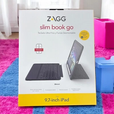 ZAGG iPad (6th & 5th) Generation 9.7" Case Slim Book Go Bluetooth Keyboard Cover