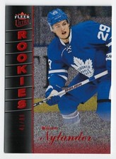 2016-17 Fleer Showcase Ultra Rookies Platinum Red #U10 William Nylander 41/99