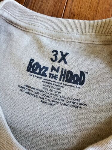 NWOT Boyz N The Hood Brown Graphic Ice Cube Short Sleeve T-Shirt Men's Size 3X - Picture 4 of 7