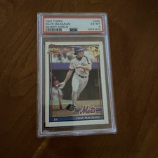 1991 Topps Desert Shield #480 DAVE MAGADAN PSA 6 METS