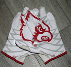 Louisville Cardinals Adidas Football White Game Used Gloves 2XL