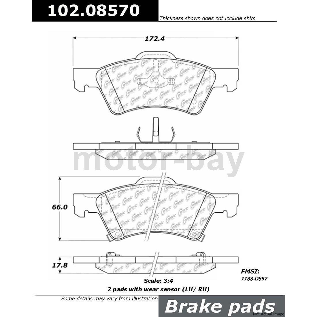 For 2001 2002 Chrysler Town & Country CTek Front Brake Pads and Rotors