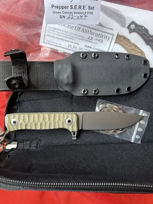 Org. Pohl Force #5108 Prepper S.E.R.E. Green Canvas Tool Messer Klinge Sammler - Bild 1 von 4