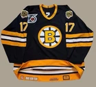 Dave Reid's 1991-92 Boston Bruins Game Worn Jersey - NHL 75th Patch
