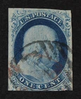 CKStamps: US Stamps Collection Scott#9 1c Franklin Used CV$95