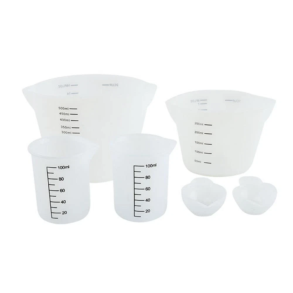 6PCS Silicone Measuring Cup for Cooking Measuring Tools Stackable Reusable Ba...