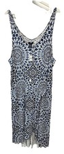 Gap Batik Blue Tropical Vacation Dress Sleeveless NEW XXL