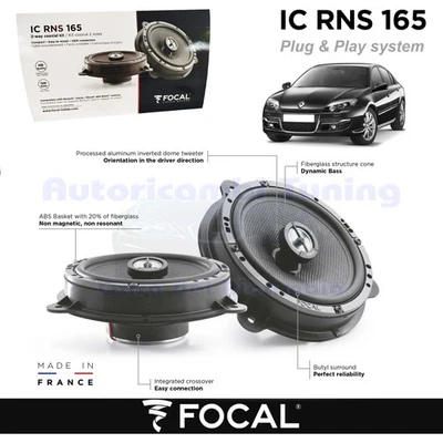 Enceintes Arrière FOCAL Plug Et Play IC RNS 165 Pour RENAULT LAGUNA 3 - Photo 1/4