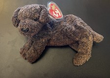 TY Beanie Baby - FETCHER the Dog - Brown Stuffed Animal Toy NEW w/ SEALED TAG