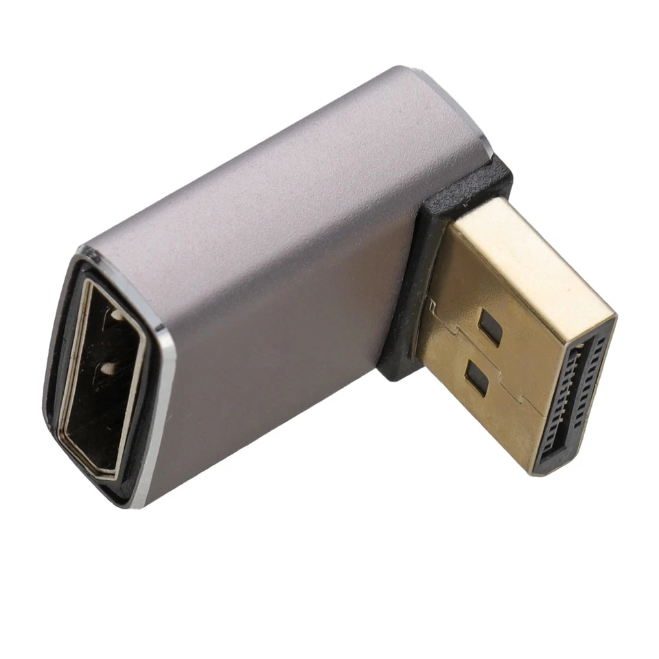 Displayport 8K Rechtwinklig Adapter 8K 60Hz 90 Grad Stecker zu Buchse Vertikal