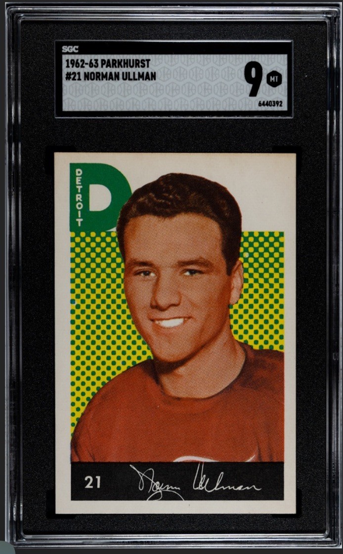 Norman Ullman #21 Hockey Cards 1962 Parkhurst trading card — raw and PSA graded price guide