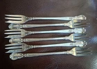 2.45 TOz 76 Grams CHANTILLY STERLING SILVER COCKTAIL FORKS 1895 GORHAM Scrap Lot