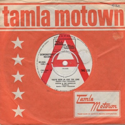 Martha & The Vandellas You've Been In Love Too Long Tamla Motown TMG 530 Demo So