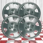 14" Push-on Silver Hubcaps for 2000-2005 Toyota Echo (QTY: Four)