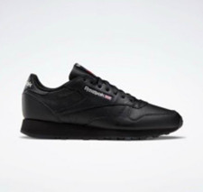 Reebok Classic Leather Herren Sneaker Schwarz Leder Low Top Schnürung EU 36,5