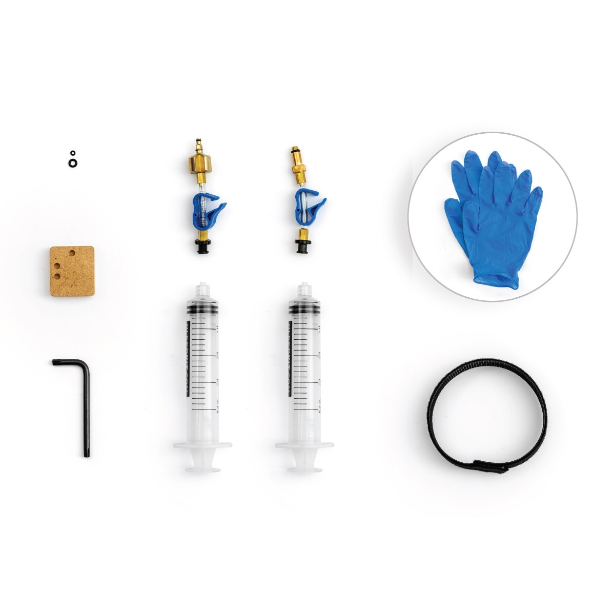Комплект для прокачки тормозов премиум-класса 2017+ с жидкостью DOT 5.1, шприцами и фитингами