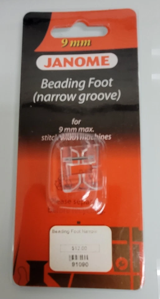 Janome Beading 9mm Foot (narrow groove) #202097006 New Janome Foot - Image 2 of 2