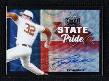 2021 Leaf Metal Draft State Pride Black Wave 2/7 Ty Madden #SP-TM1 Auto v1x